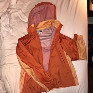 Orange Columbia Rain Jacket